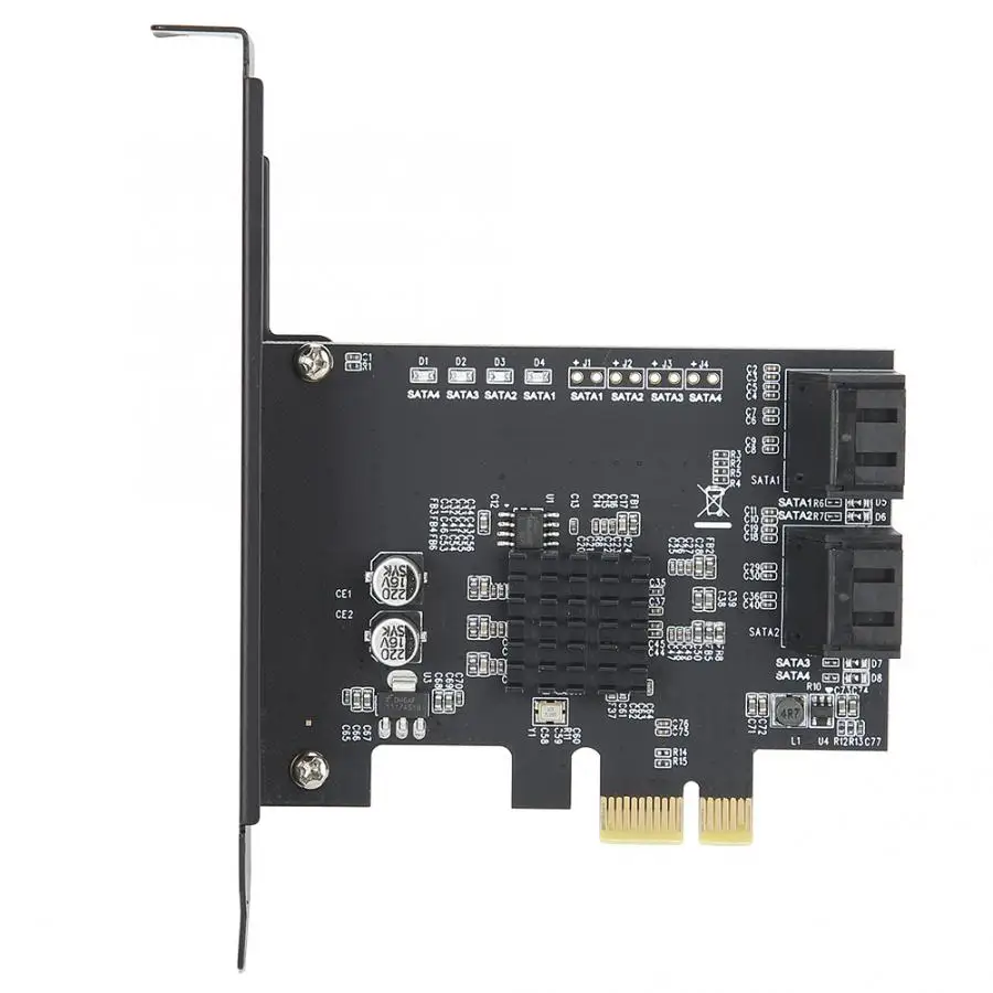 Плата расширения SATA3.0 на PCI E 4 порта 6G адаптер карта преобразования жесткого диска