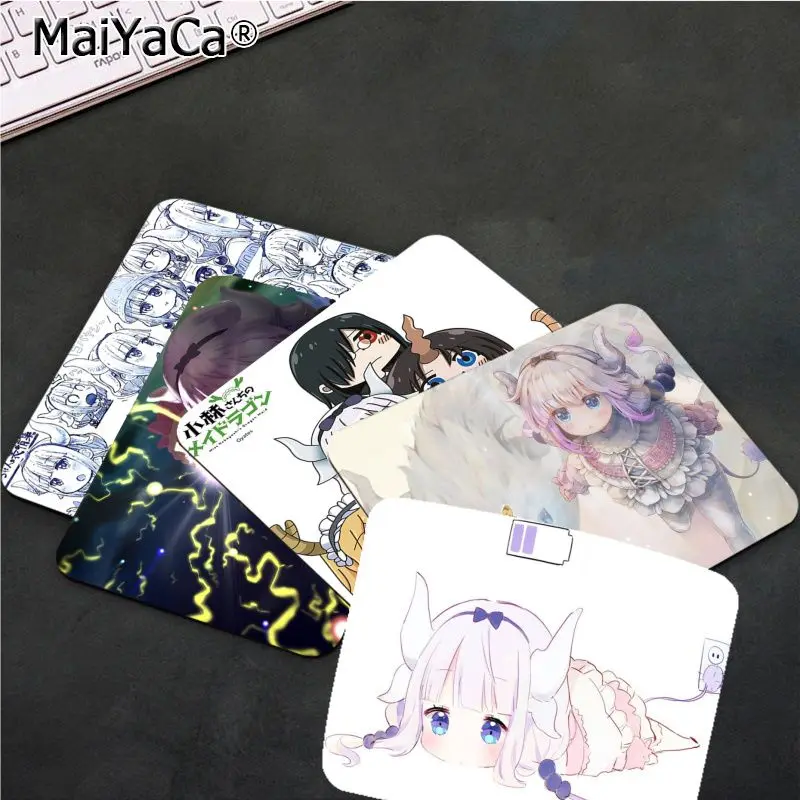 Japan Kanna Kamui Dragon Cute Anime Girls Mousemat for Lolicon Computer Mousemats Smooth Writing Pad Desktops Mate mouse pad | Компьютеры