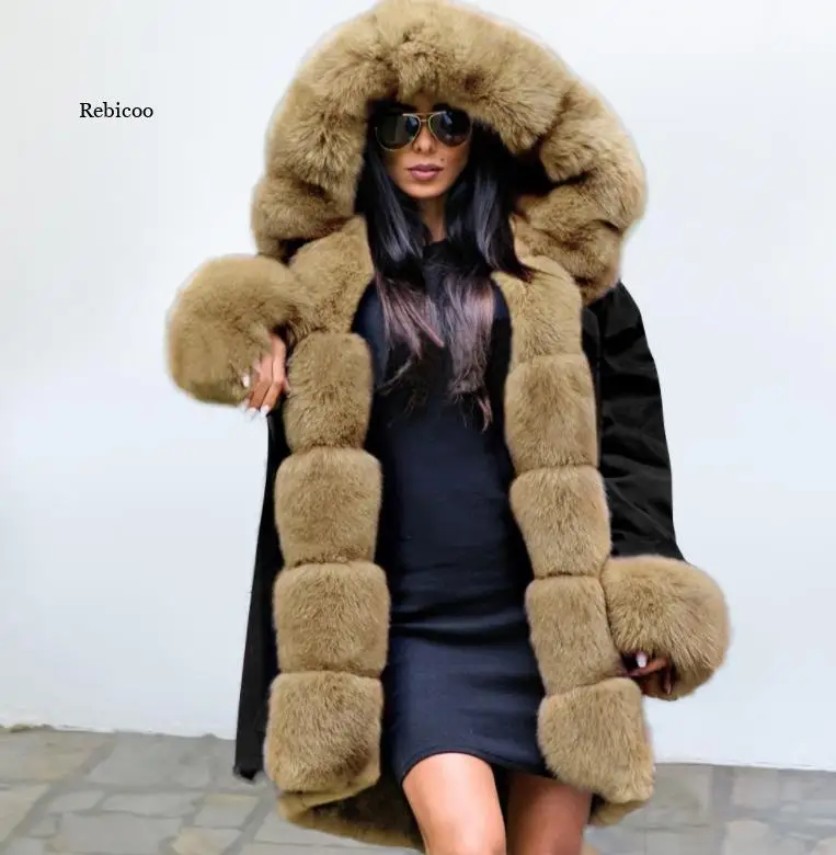 

Женское бархатное теплое и толстое хлопковое пальто средней длины и меховое пальто с воротником, зимнее пальто