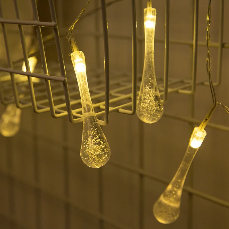 

LED String Lights Bubble Ball String Lights LED String Lights Battery Box Water Droplet Lighting Chain Room Wedding Decorative L