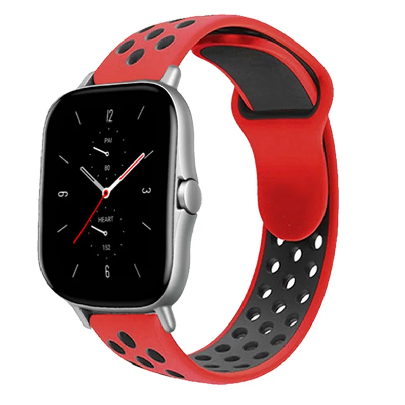 20mm/22mm Silicone band For Amazfit GTS 3/Pro/2/2e Mini/GTR 3 42mm/47mm/GTR2/stratos 2/3 Sport Watch Bracelet Amazfit bip strap