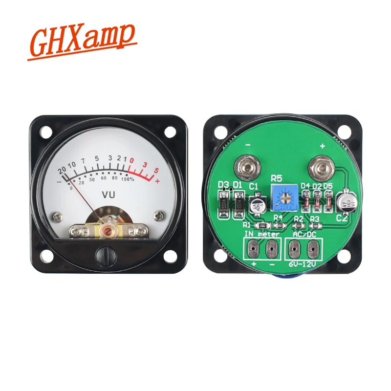  GHXAMP VU Meter Tube Amplifier 45mm Pointer LED Level Meter with Backlight for 3W-50W Audio Amplifi