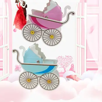 

Baby Pram Carriage Beautiful Creative Candy Boxes Gift Boxes Sweet Sugar Boxes Ornament Festival Shower DIY Wedding Cookie Box