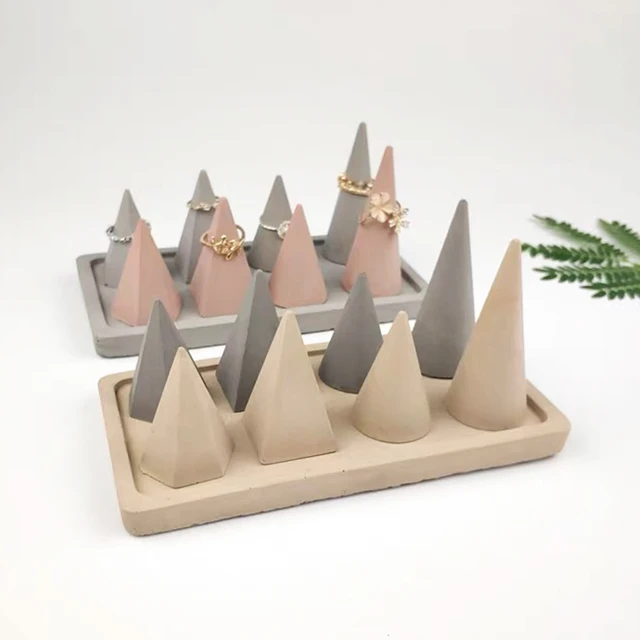 3Pcs Ring Cone Resin Mold, Shaped Holder Molds For Pyramid