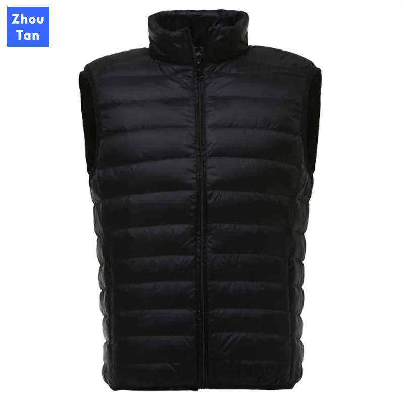 

2020 new Casual Light Men Short Down Vest Top Selling Zipper Big Size New Arrival 6 Colors Male Down Vest