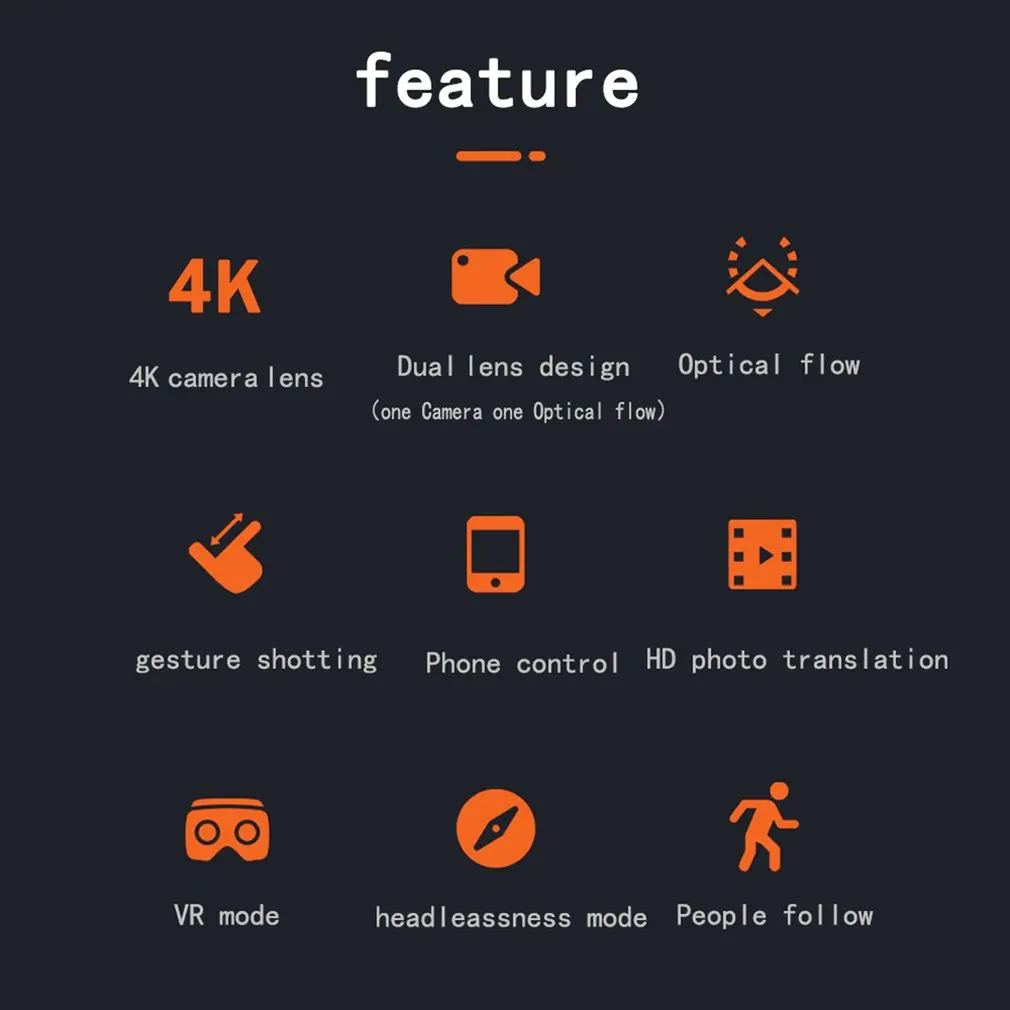  ANSENXI-NVO Foldable 2.4GHz WiFi FPV Drone 4K Camera RC Drone Real-time Transmission Aircraft Toy w