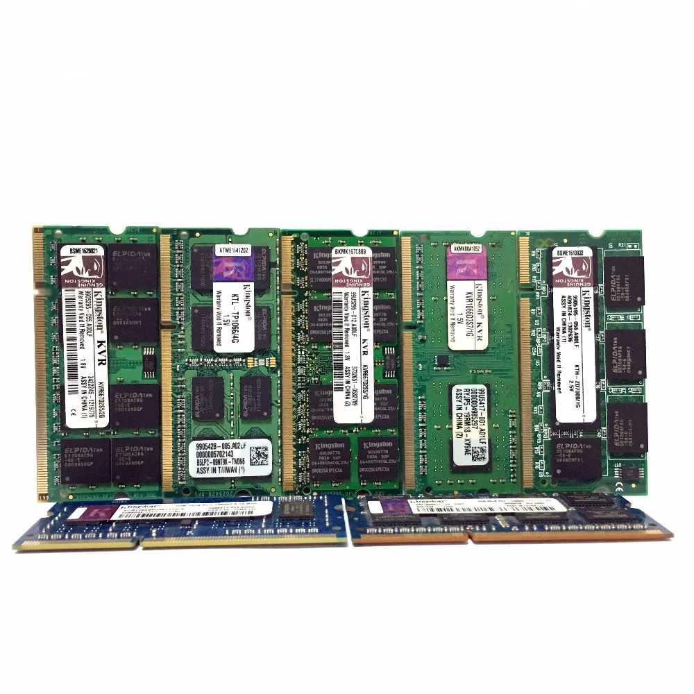 Kingston ноутбук 1 Гб 2 ГБ 4 ГБ 1Г 2Г сети 4G PC2 PC3 DDR2 DDR3 667 1066 1333 1600 МГц 5300S 6400S 8500S ECC память Оперативная память