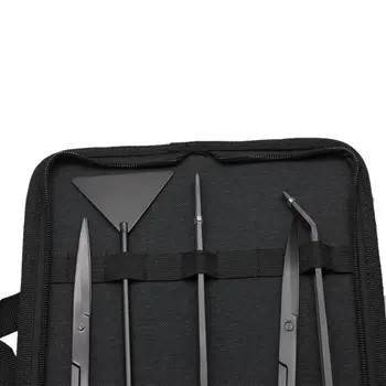 

5Pcs/Set Black Metal Tweezers Scissor Spatula Aquarium Tank Cleaning Tools Kit