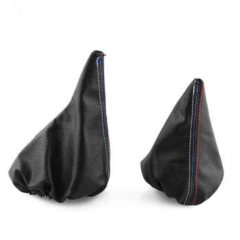 

2Pcs/Set Car Modification Car Shift Knob Gear Boot Gaiter Handbrake Cover Leather Cover For BMW 3 Series E36 E46 M3 DIY Accessor