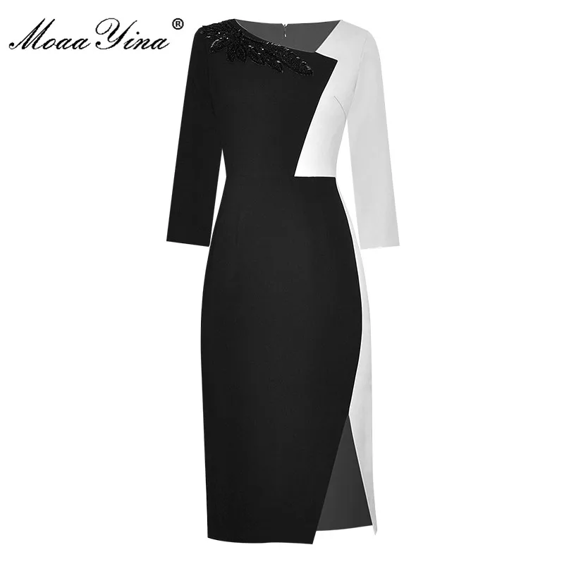 MoaaYina Fashion Designer dress Spring Autumn