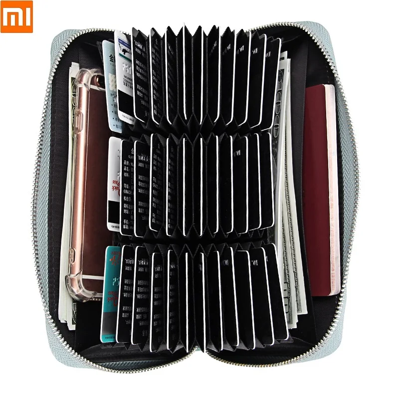 Xiaomi длинный кожаный держатель для карт паспорта мужские и женские кошельки