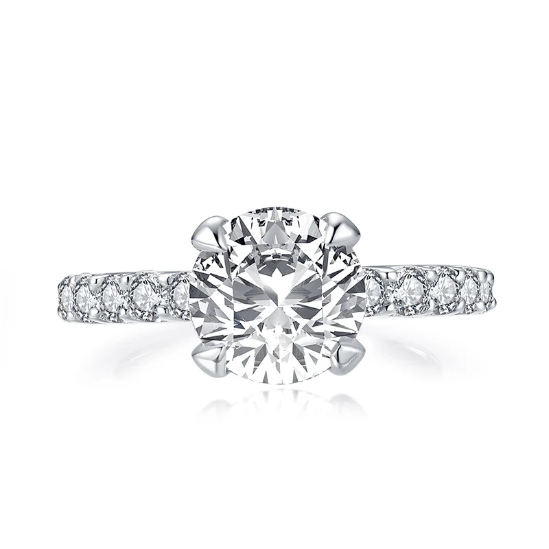 AINUOSHI 925 пробы серебро 2.65ct круглая огранка Halo обручальное кольцо имитация бриллианта Свадебные 9,0 мм свадебные ювелирные кольца подарок