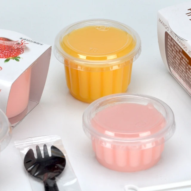 100pcs High quality transparent disposable pudding cup mini sauce packaging  cups party favor ice cream plastic cups with lid - AliExpress