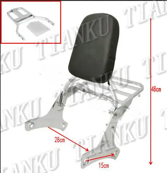 Хромированная спинка Сисси Бар багажная стойка для Honda Shadow VT400 VT750 1998-2003