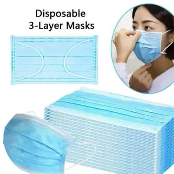 

3 Laye Anti-Pollution Mask dust protection Masks Disposable Face Masks Elastic Ear Loop Disposable Dust Filter Safety Mask