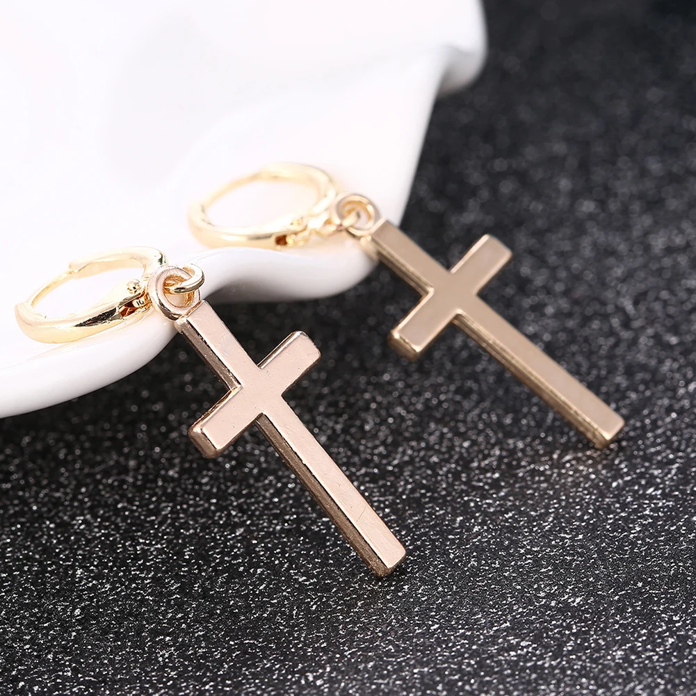 

Fashion Details Sliver Gold Color Cross Tragus Upper Ear Cartilage Piercing Drop Earring Women's Attractive Jewelry Gift Earring