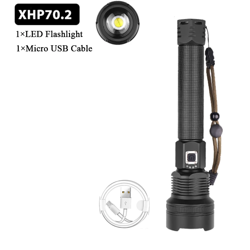 XHP90 самый мощный светодиодный светильник-вспышка XHP70.2 USB лампа перезаряжаемый Тактический светильник 18650& 26650 фонарь с зумом для кемпинга и охоты - Испускаемый цвет: Package E