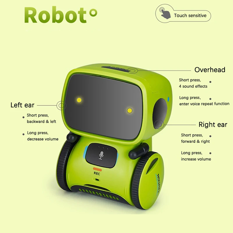 Умный робот RC говорящие игрушки Интерактивная Запись голоса для детей кукла-компаньон сенсорный Рождественский подарок на день рождения робот