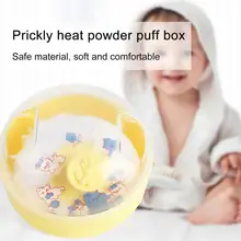 

Fluffy Storage Accessory Reusable Baby Talcum Powder Container with Puff Baby Powder Puff Box for Salon