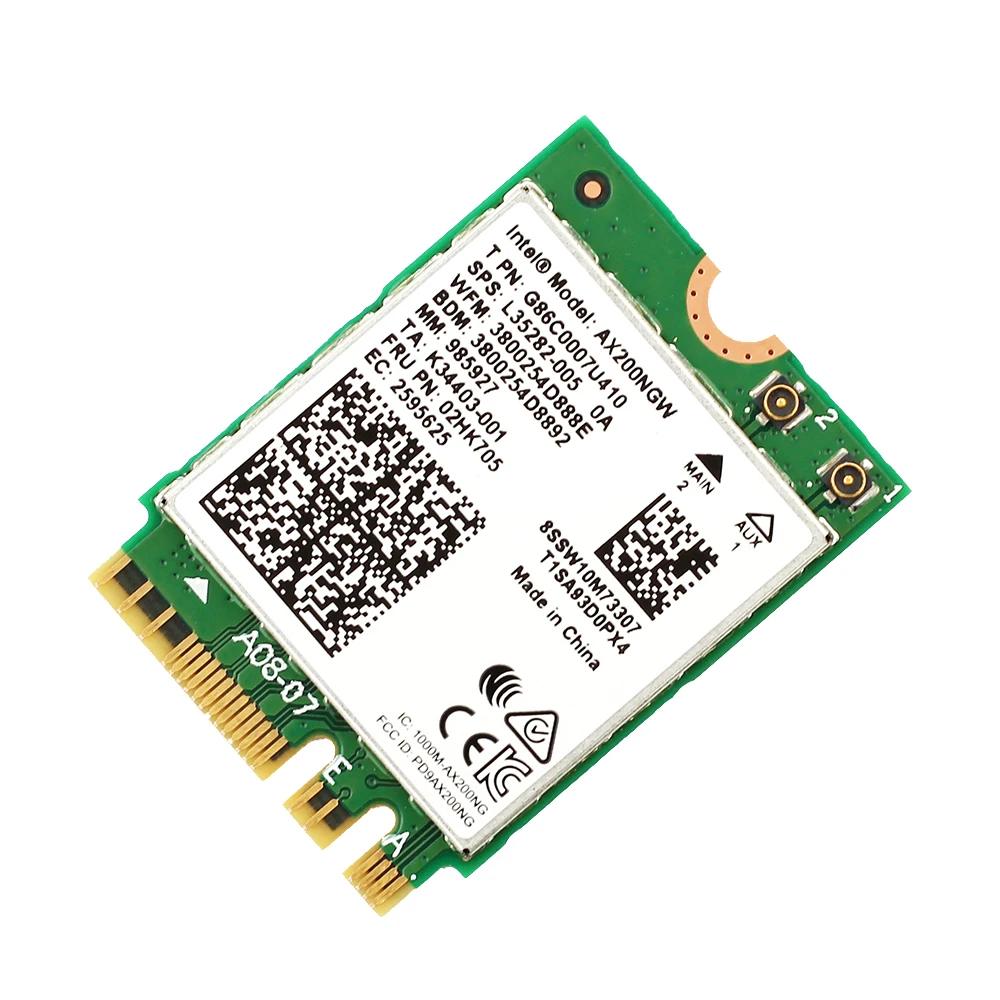 Настольный беспроводной Wifi PCI-E адаптер для Intel AX200 NGFF M.2 Wi-Fi двухдиапазонный 2400 Мбит/с Bluetooth 5,0 карта 802.11ac/ax Windows 10