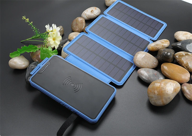 100000mAh Solar Power Bank Qi Wireless Charger Waterproof Powerbank Portable Solar Panel Charger Outdoor Camping Light Poverbank best battery pack