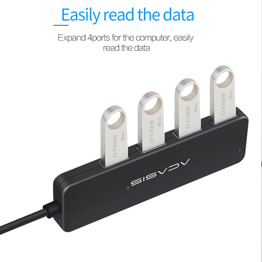 Usb-хаб 2,0 мульти usb-хаб USB Высокоскоростной разветвитель 4 порта Hab все в одном для ПК Компьютерные аксессуары