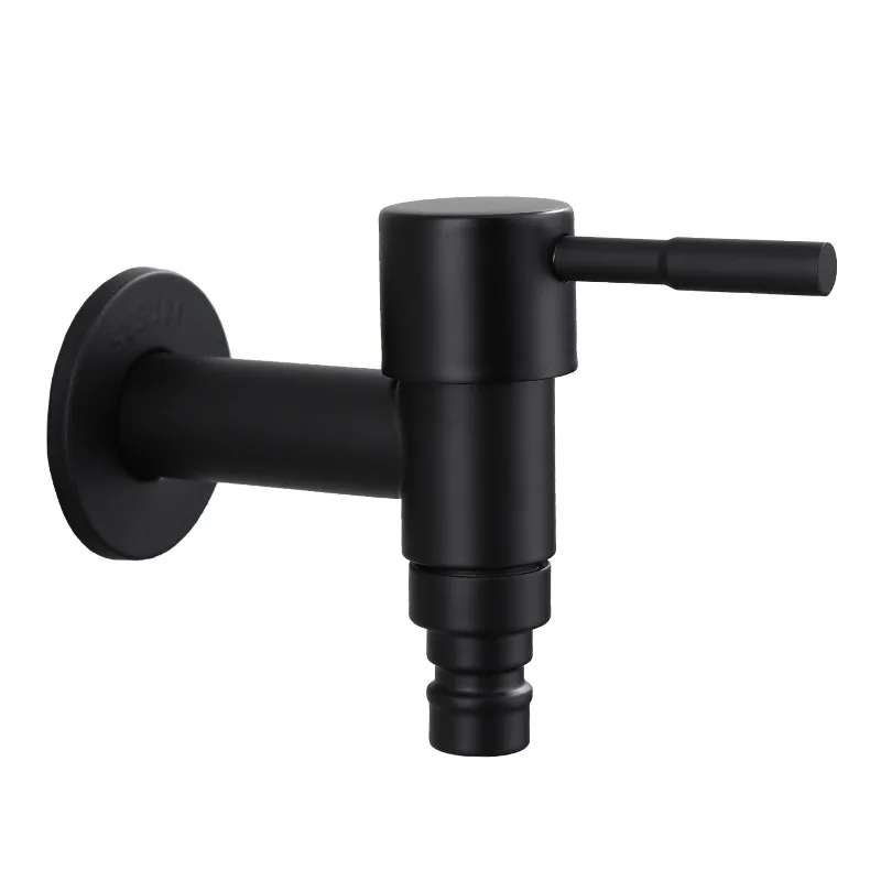 

Washing Machine Faucet Stainless Steel Wall Mounted Bibcock Faucet Black Outdoor Garden Faucet Washing Machine Tap Small Tap