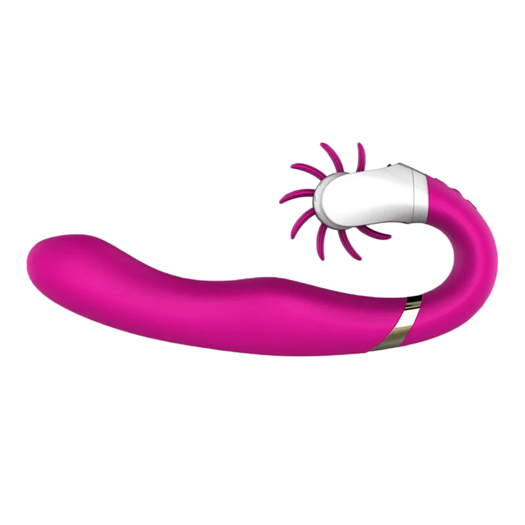 Dual Motor Powerful Female Quiet Vibrator Tongue Vibrating Massager Flexible 12 Vibration Frequency Massage Stick Toy For Women 