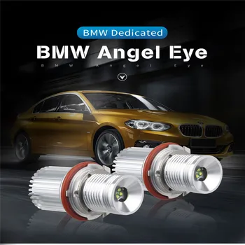 

2PCS 40W LED 4 Chips/Bridgelux Angel Eyes White for BMW E39 E39 E53 E64 1/5/6/7 series 40W Super Bright Car Front Light Lamp