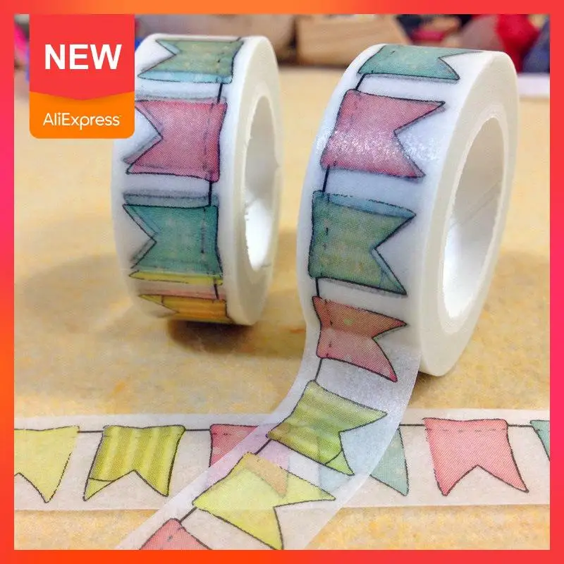 Красочные флаги и бумажная лента 1 5 см * 10 м ручная учетная запись Альбом DIY