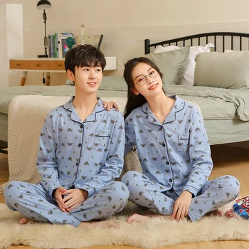 

Kids Pajamas Set 4-15 Years Long sleeves Cotton Children Cardigan Homewear Nightwear teen Boys Girls Pajama Sets Autumn Clothing