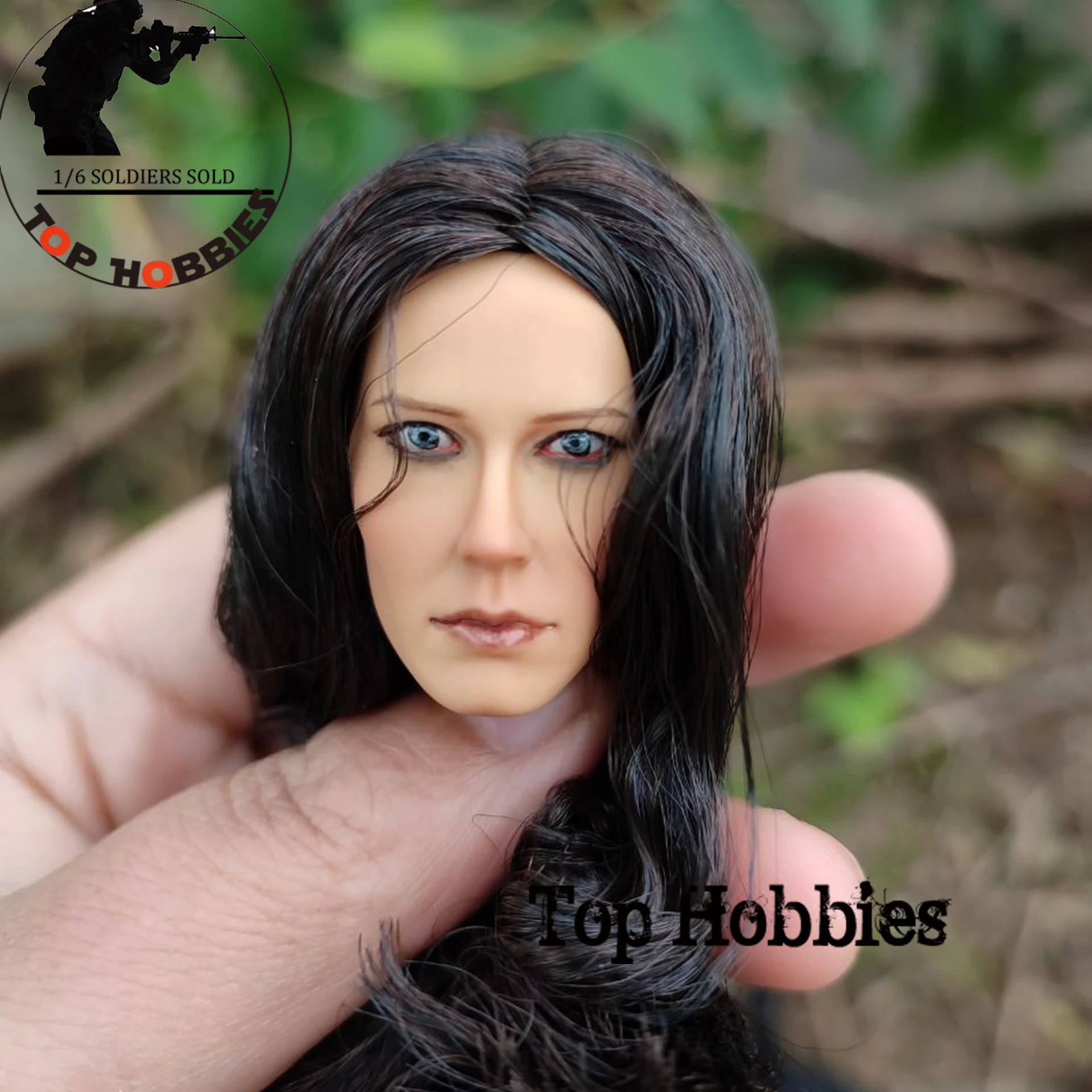 Черные Кудрявые волосы KUMIK масштаб 1/6 голова Вырезать DIY модель девушка 15-9 женская