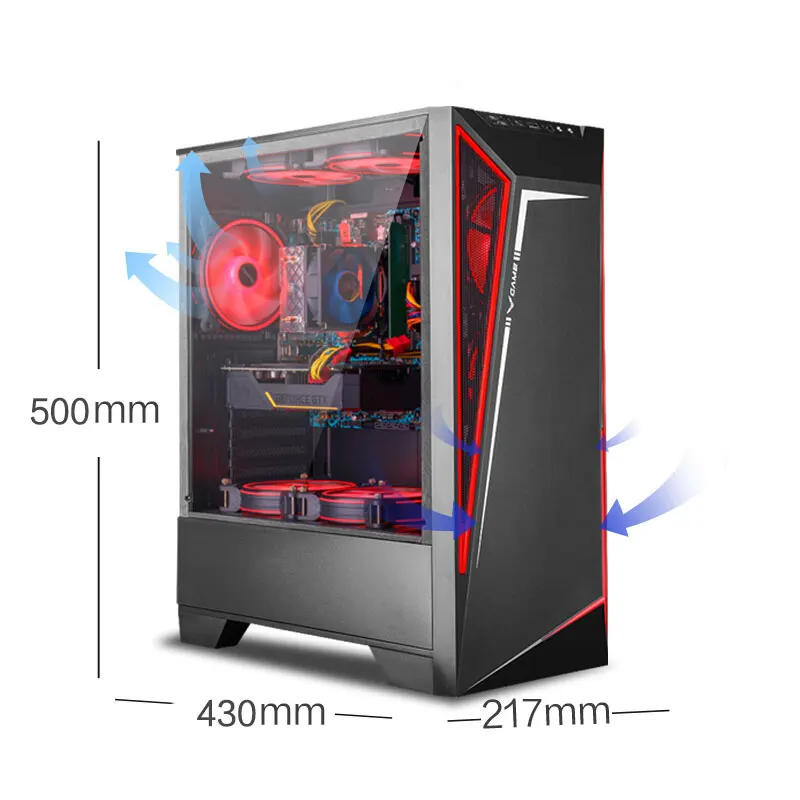 IPASON Battlefield S5 Gaming Computer R5 2600 8G 256G 1050TI/1650/1660S Desktop Assembly Machine Complete PC For Gta5/PUBG/LOL 4 IPASON Battlefield S5 Gaming Computer R5 2600 8G 256G 1050TI/1650/1660S Desktop Assembly Machine Complete PC For Gta5/PUBG/LOL 4