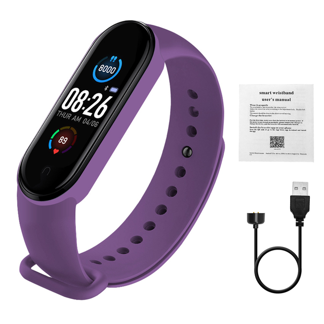 Smart watch Fitness Tracker Pedometer Heart Rate Blood Pressure Monitor Bluetooth-compatible M5 Smart Band Bracelet Men Women
