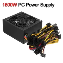 1600W PC Power Supply Computer Miner Graphics Card Power Supply 80 PLUS Platinum Certified ATX PSU For BTC Bitcoin Mining Server