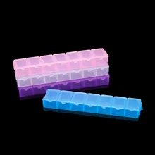 Size 13.2cm Plastic Rectangle Transparent Storage Box Case Holder Craft Organizer Handcraft DIY Beads Jewelry Box Case Container