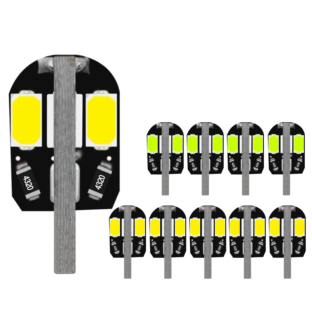 10Pcs Clearance Lights T10 W5W T16 Canbus LED Bulbs DC12V 6000K White Car Interior Map Dome Parking Light Auto | Автомобили и