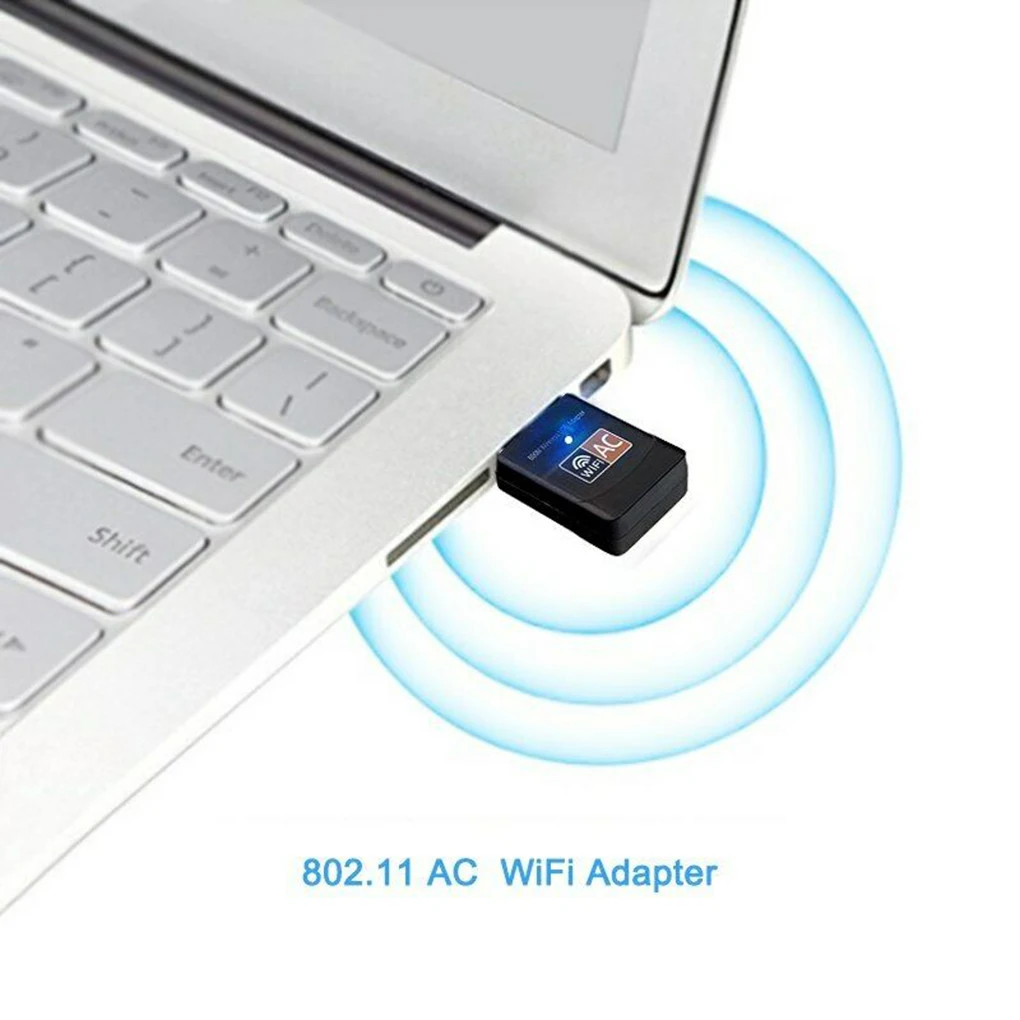 Беспроводной 600 Мбит/с USB WiFi адаптер 2,4 ГГц 5 ГГц двухдиапазонный ПК компьютер WiFi сигнал сетевой карты приемник