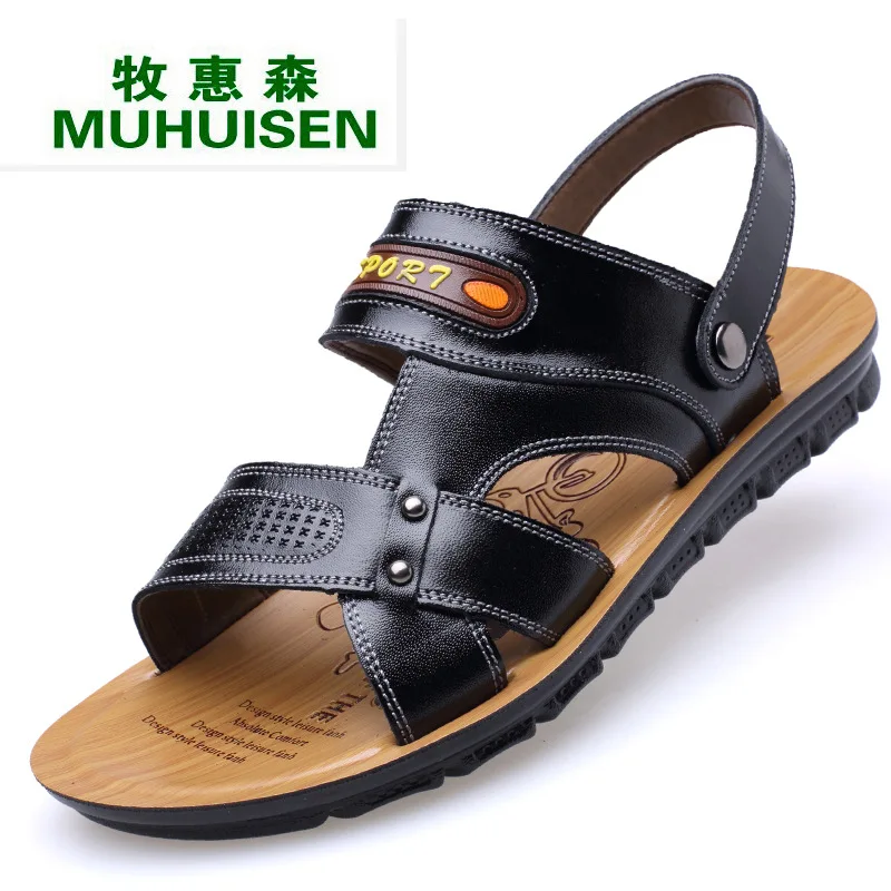

[Short in Size] Summer Sandals Men Cowhide Sandals MEN'S Leather Sandals