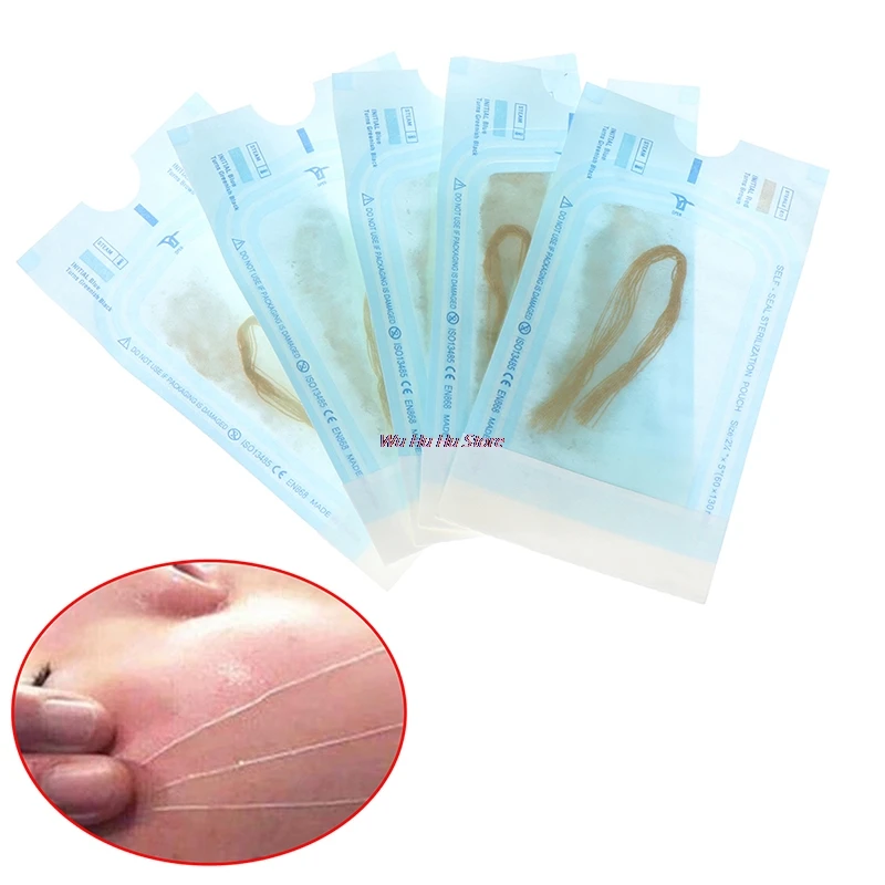 1/5Pcs Gold Carved Protein Line Enhances Facial Firming And Improves Relaxation Fades Fine Lines Crow's Feet Skin Care Tools |
