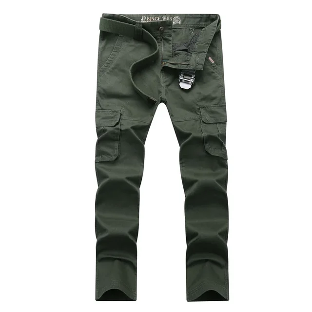 Army Green Мужские брюки карго, хлопок, военные, мульти-с карманами мешковатый, Мужские штаны, повседневные брюки, комбинезоны, тактические штаны, джоггеры, Pantalon Homme - Цвет: Army Green
