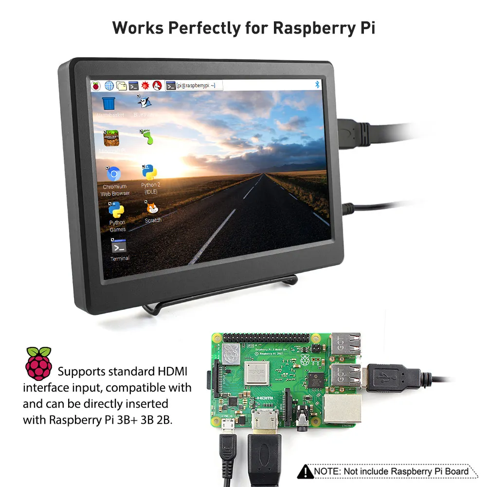 Elecrow 10,1 дюймовый светодиодный дисплей HDMI lcd Портативный монитор емкостный ips сенсорный экран малиновый pi дисплей 2560*1600P разрешение