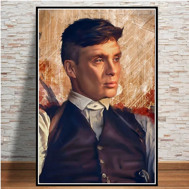 Tommy Shelby in Peaky Blinders TV Series Printed on Canvas