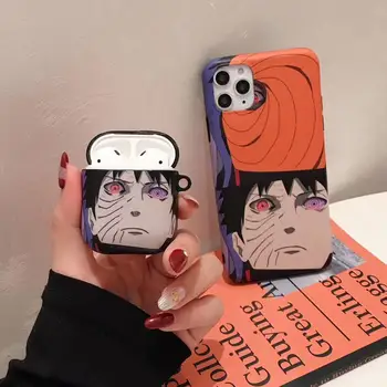 

For airpods case cartoon Naruto Uchiha Obito fashion soft case For Apple new Airpods 1/2 Cover wireless Bluetooth Earphone case