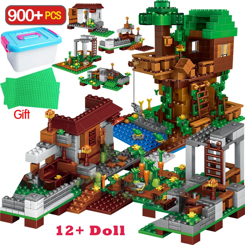 

900PCS City Series Building Blocks for Village Blocks The Tree House Kits With Figures Educational Kids Toys For Children Gift