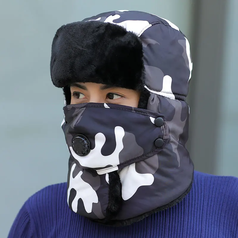Hat men winter outdoor cold protection cotton cap earmuffs female autumn and winter cycling windproof cap