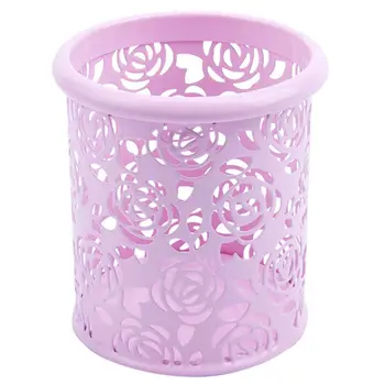 

Circular metal pen container desktop receive a barrel