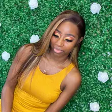 Uwigs 28 30 pulgadas #4/27 destacar de pelucas de cabello humano 13x4 Ombre hueso recto peluca con malla frontal pelucas de cabello humano para las mujeres negras