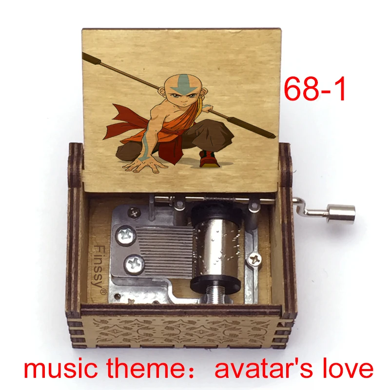 Anime Avatar The Last Airbender Music Theme Avatar's Love Hand Wooden Music Box Decorative Home Office Musical Boxes Fans Gift