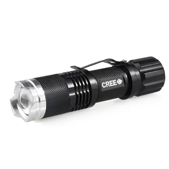 

Closeout Processing SK68 Scaling Zoom LED Power Torch Mini Outdoor with Pen Holder Portable Small Flashlight